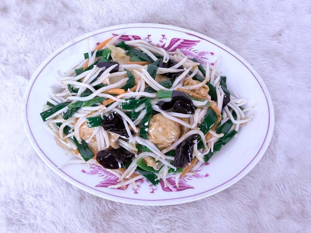 食品サンプル 肉野菜炒め 幅26cm 昭和レトロ 中華料理