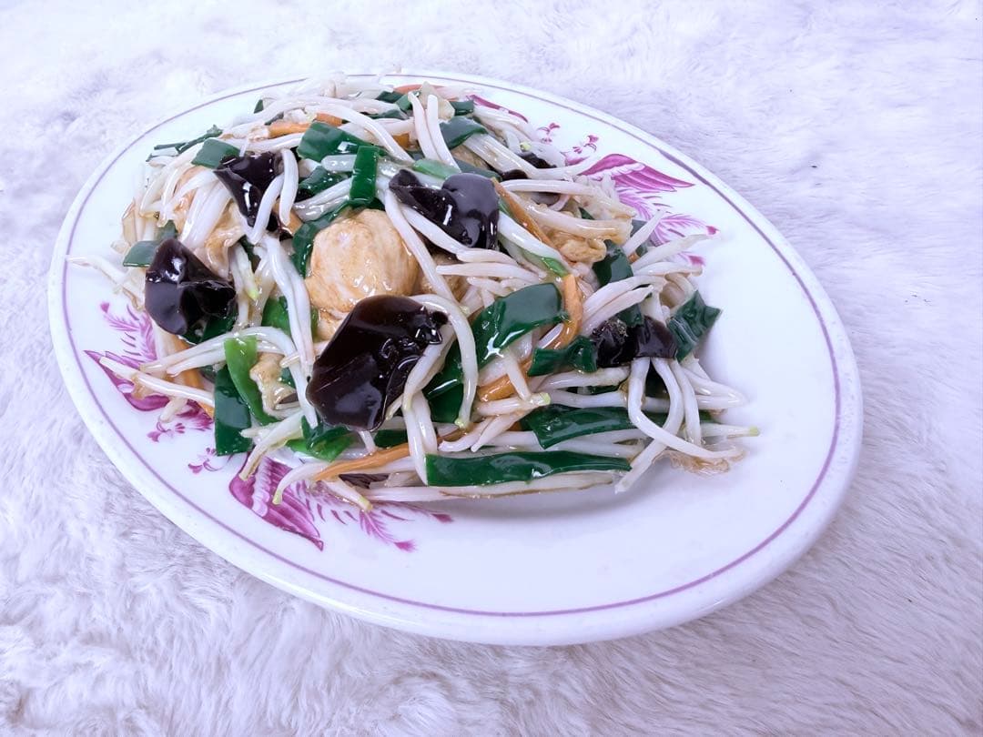 食品サンプル 肉野菜炒め 幅26cm 昭和レトロ 中華料理