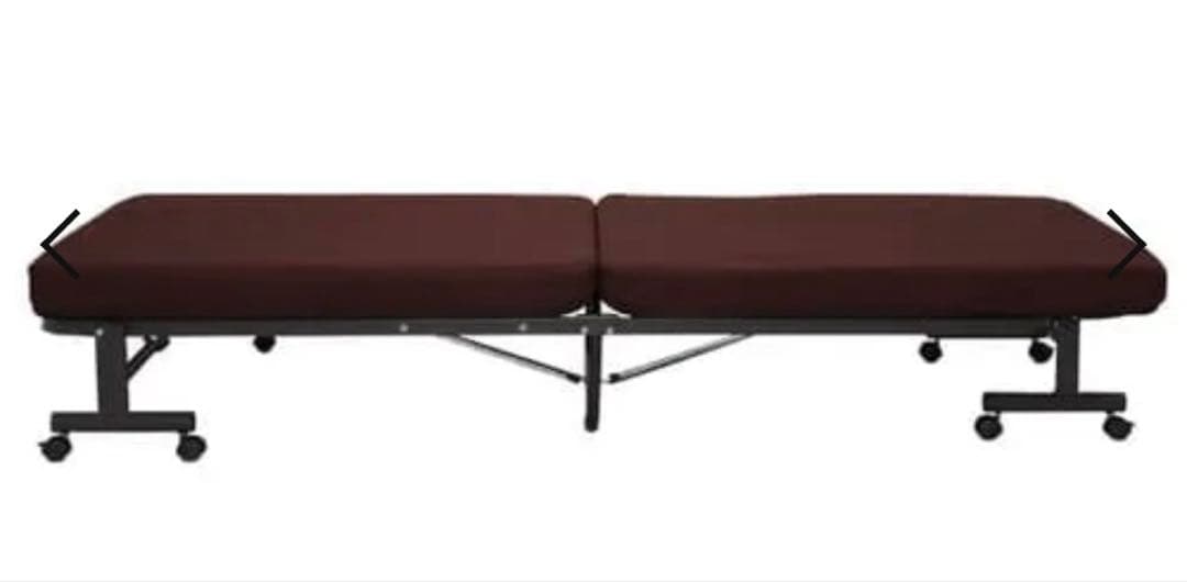 アイリスオーヤマ　 折りたたみベッド シングル 低反発 リクライニング ブラウン