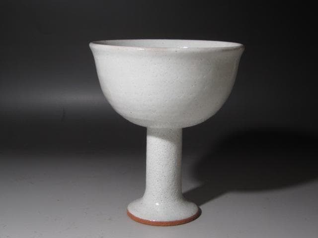 ★　松井康成　粉引馬上杯　茶碗　表千家十三代即中斎の花押がございます★x336