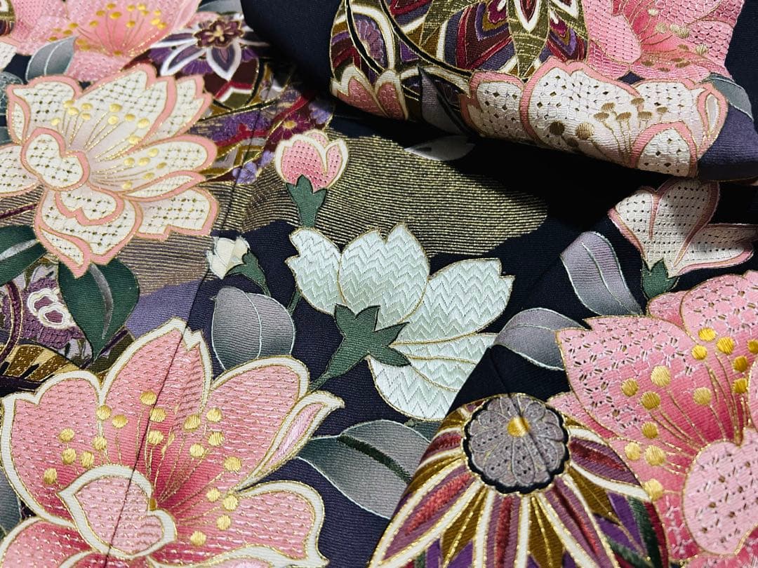 最高級汕頭総刺繍の届いて直ぐお召しになれます お振袖25点フルセット　やまと誂製