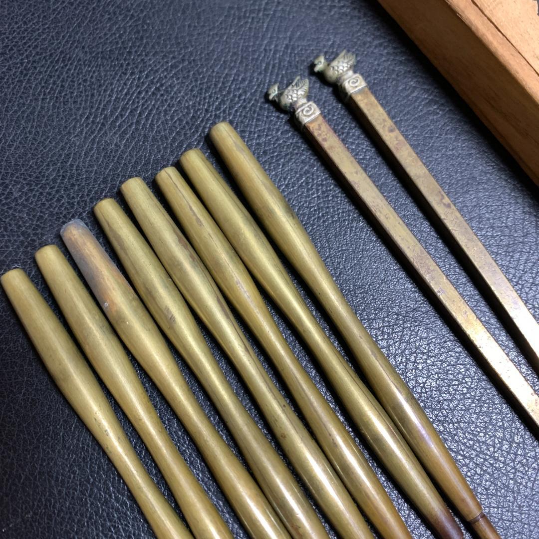 龍文堂造　火箸　希少