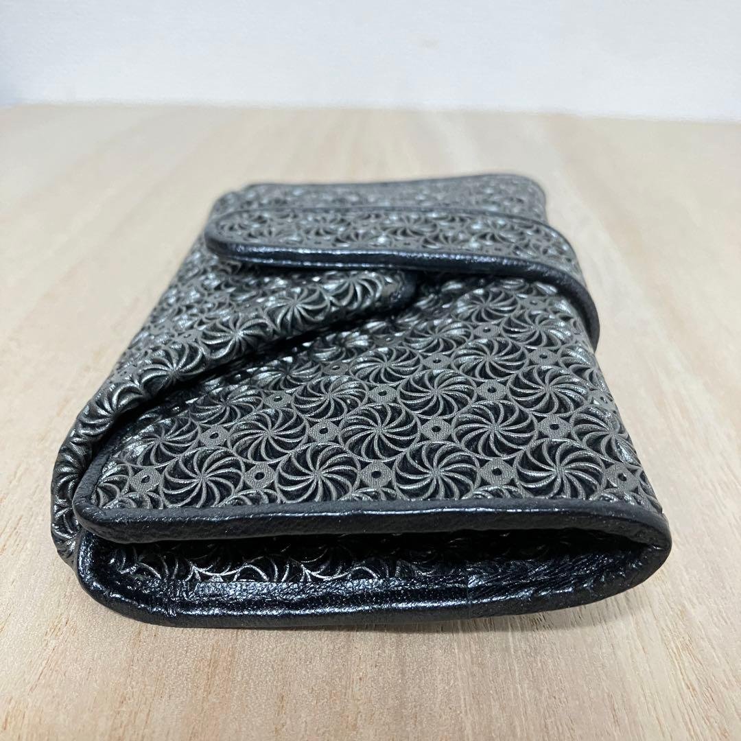 極美品✨ヒロコハヤシ✨ジラソーレ✨ミニモ ✨折り財布✨黒✨ブラック
