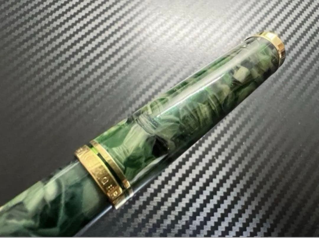 ペリカン 万年筆 未使用に近い 特別生産品 M600 M グリーンオーグリーン