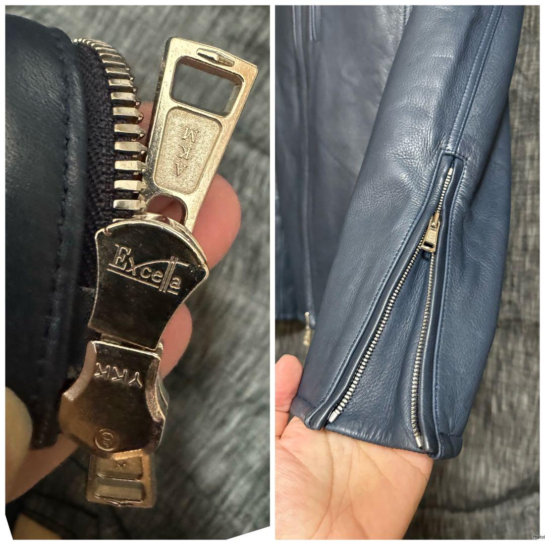 定価132000円 AKM wjk高級ライン　カウレザーシングルライダース　M