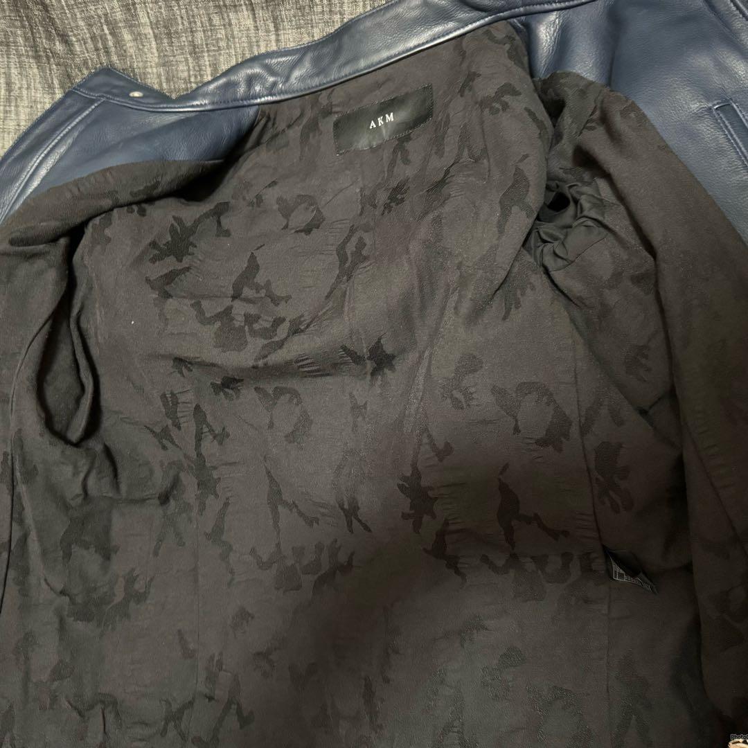 定価132000円 AKM wjk高級ライン　カウレザーシングルライダース　M