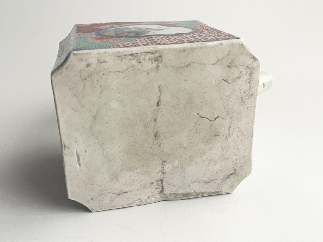 骨董　アンティーク　古伊万里　色絵　窓絵花散らし文様　汁次　すまし注　水注　銚子