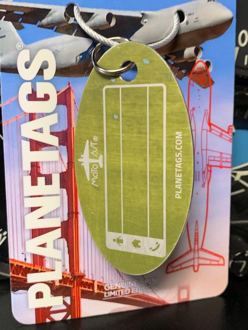 米空軍 輸送機 C-5 ギャラクシー タグ キーホルダー USAF 実機