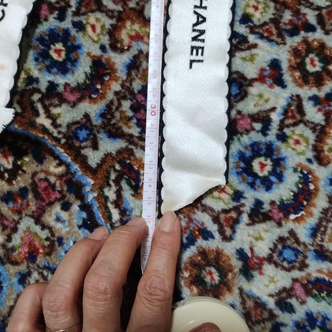 ヴィンテージ　CHANEL サテンリボン ブローチ白