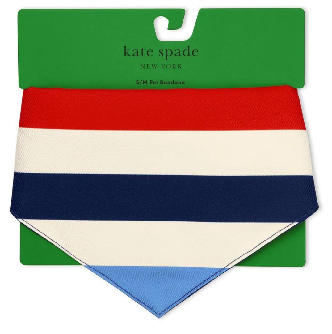 新品 ケイトスペード アートドット 首輪 リーシュ S/M バンダナS/M