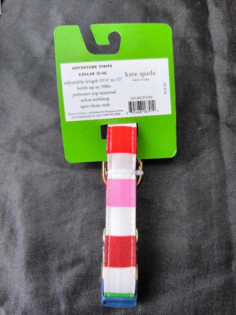 新品 ケイトスペード アートドット 首輪 リーシュ S/M バンダナS/M
