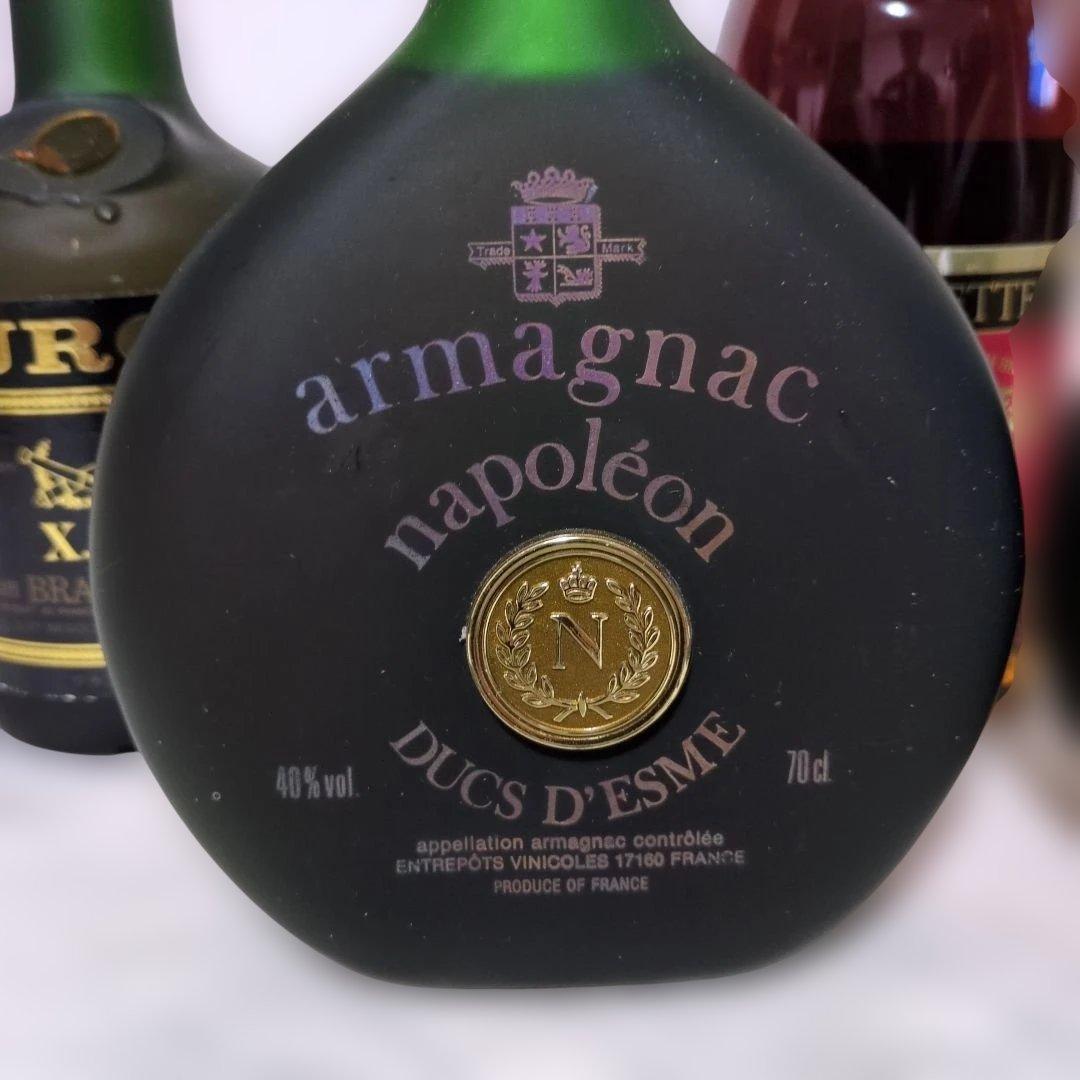 フランス産ブランデー5本セット　 （特級2本含）XO、NAPOLEON