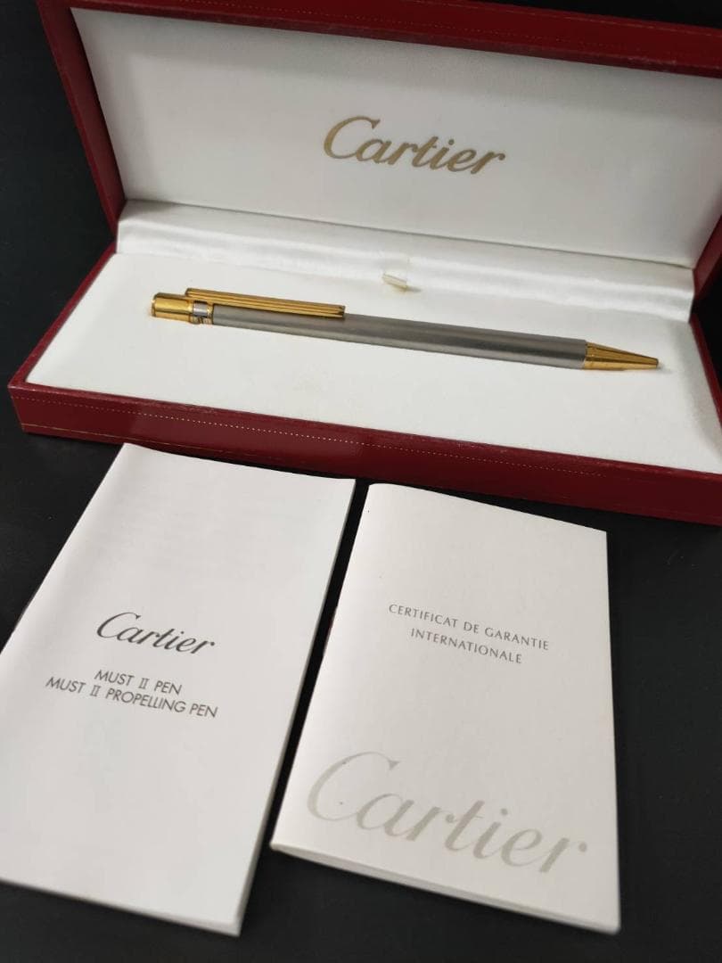 Cartier サントス ドゥ カルティエ ボールペン　シルバー　ゴールド