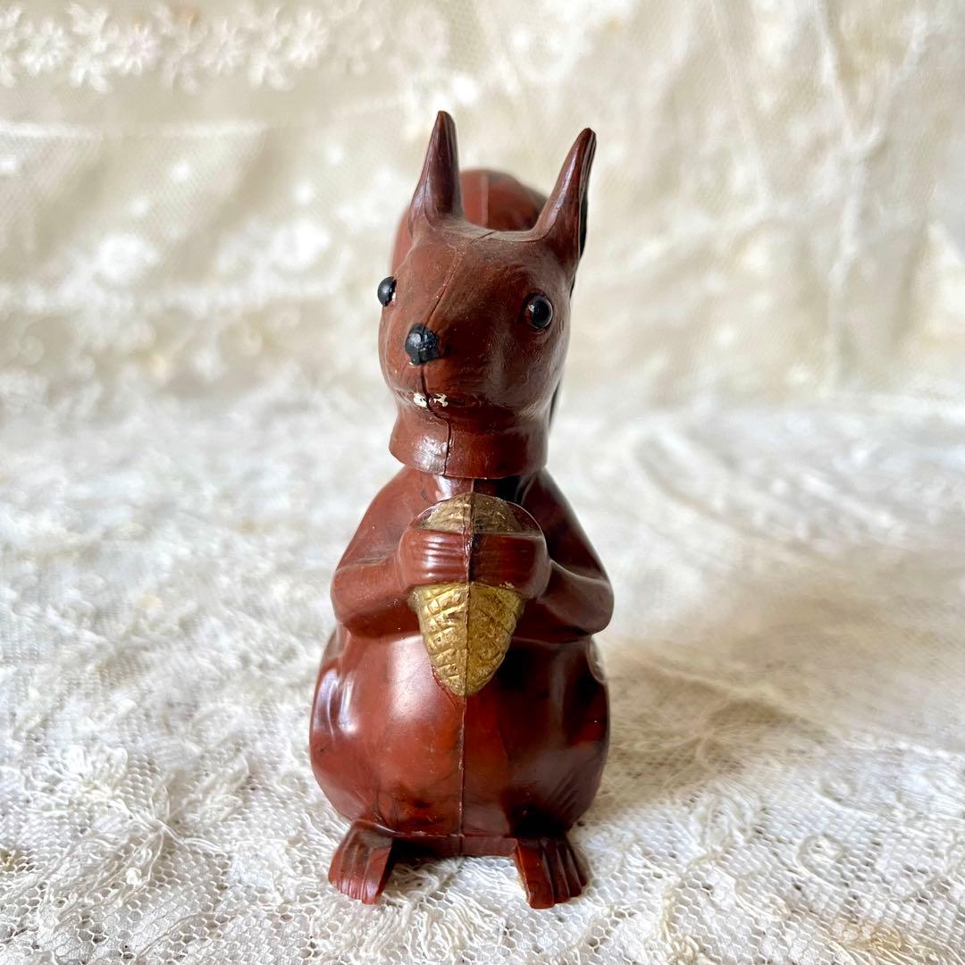 新春アンティーク福袋⑤カップ&ソーサー&タイル2枚&グラス2客&リスのオブジェ