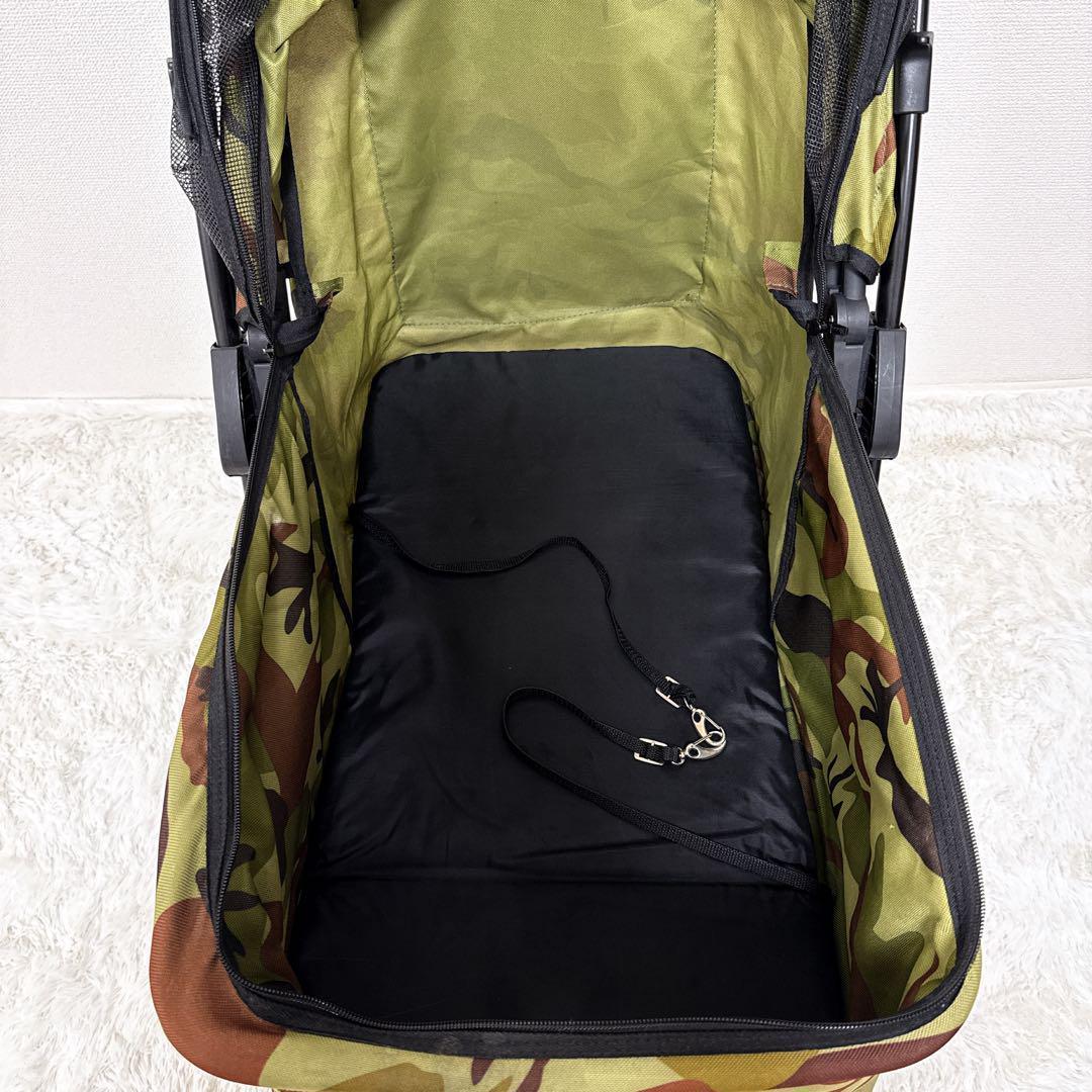 【限定】ピッコロカーネ プリモ 迷彩 ペットカート 中型犬 多頭飼 ロゴ有 人気