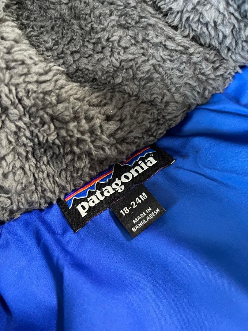 patagonia ダウン ジャンプスーツ 18-24M ネイビー