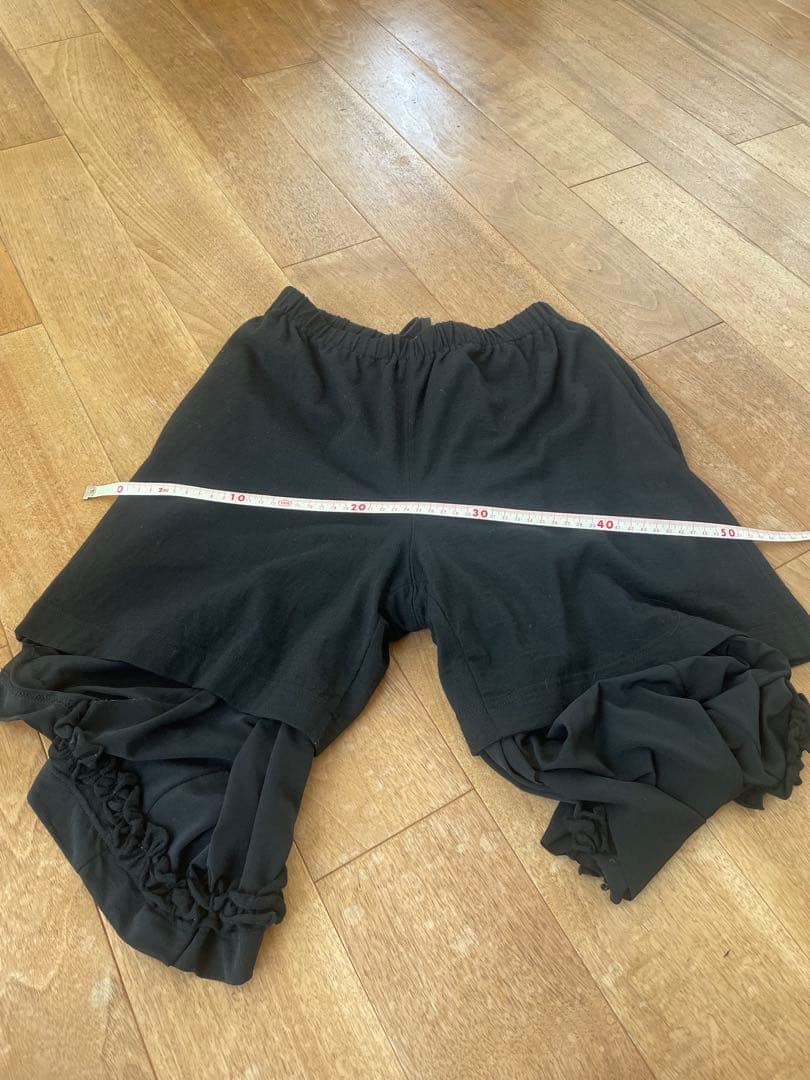 コムデギャルソン●ウールレースパンツ●ブラックパンツ