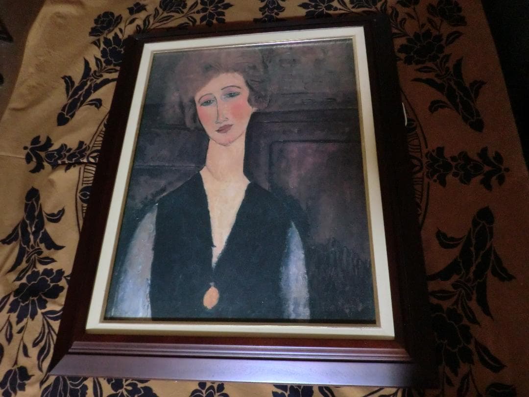 〇油絵：モディリアニ「婦人像：複製画」