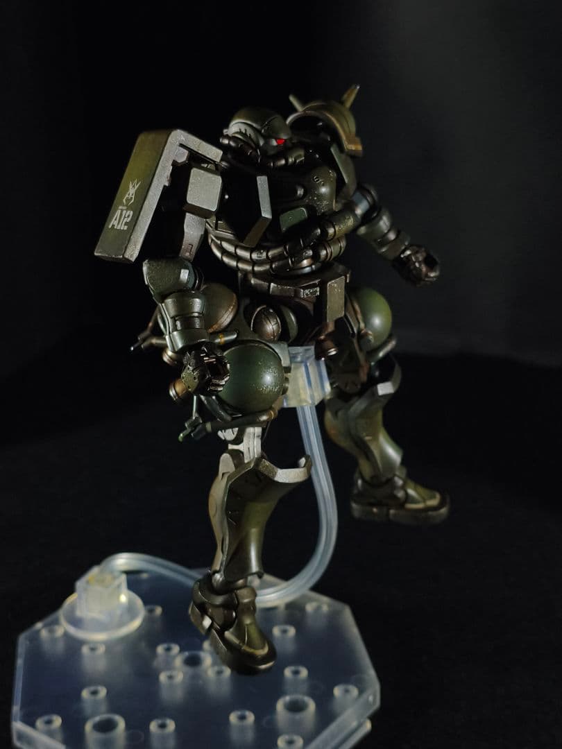 HG ザク(GQ) 全塗装完成品 ウェザリング仕上げ