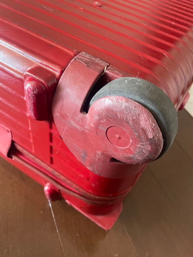 【匿名便】RIMOWA ビンテージ　レッド キャリーケース 大容量