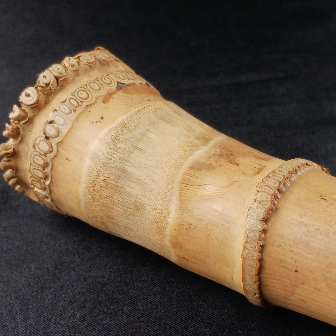 Y3110-8 琴古流 尺八 月童 銀三線 全長42.3㎝ 竹製