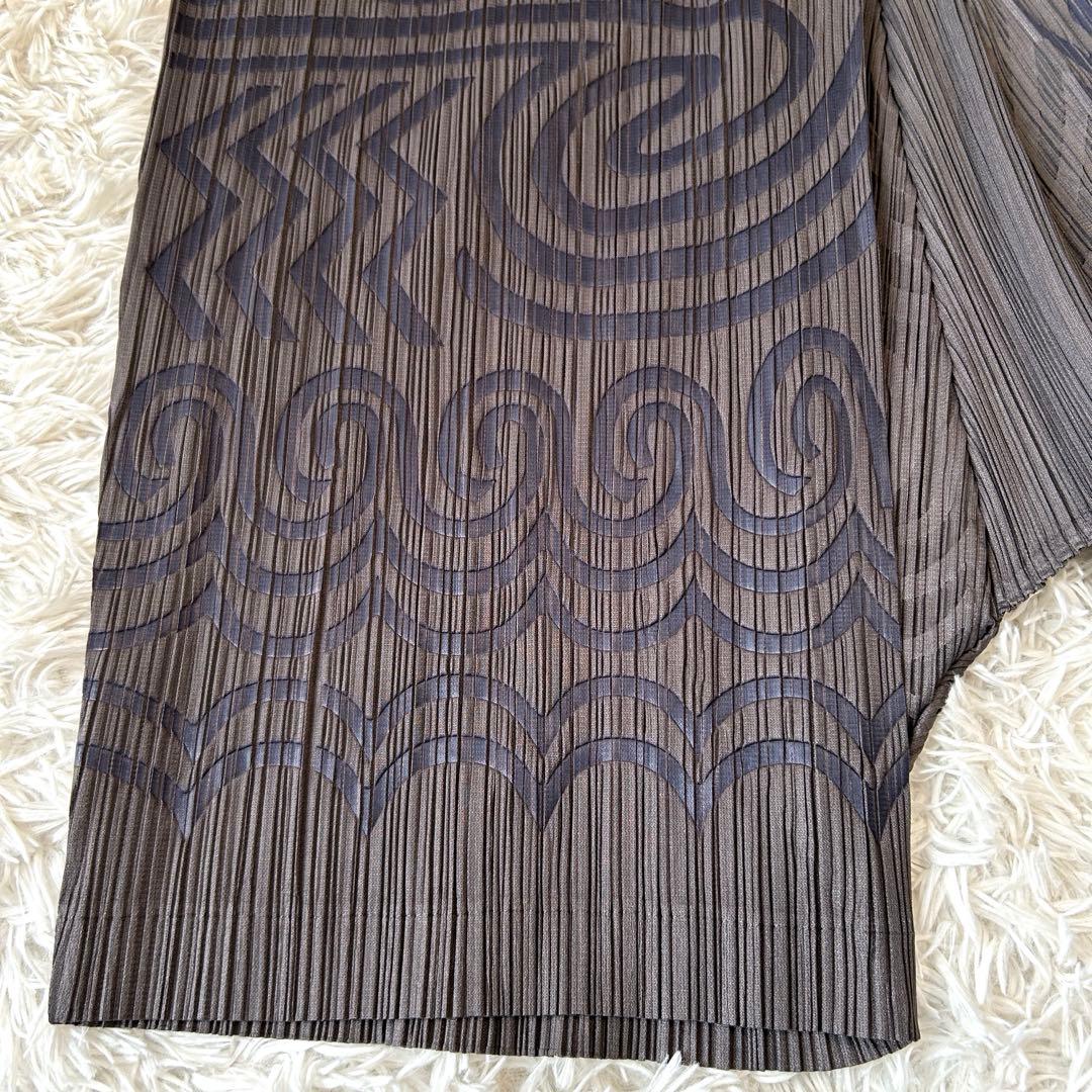 プリーツプリーズ イッセイミヤケ 変形 サルエルパンツ ポケットあり 総柄