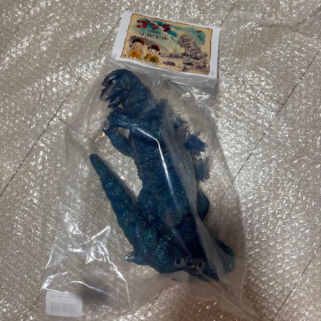 ソフビ　てんつく工芸　ゴジラ(1974) ソフビキット/サファイアブルー