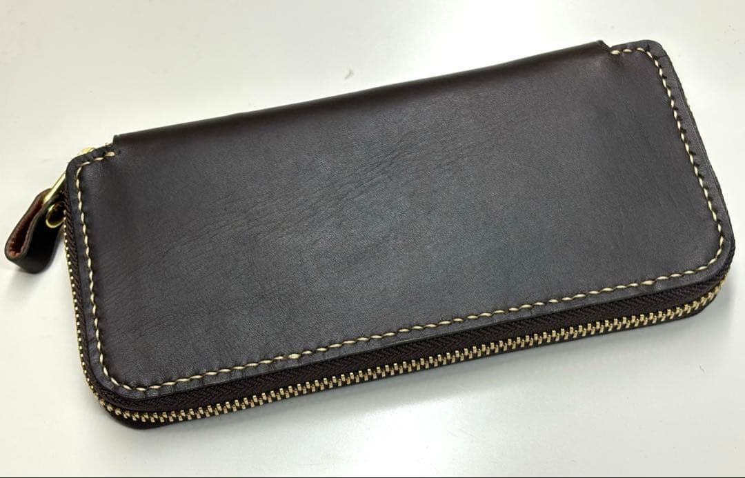 姫路レザー ラウンドジップペンケース 検索用　バハギア　野原工芸　工房楔