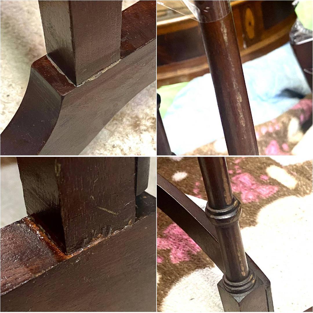 英国アンティーク調 サイドテーブル 花台 飾り台 シノワズリ調 脚部