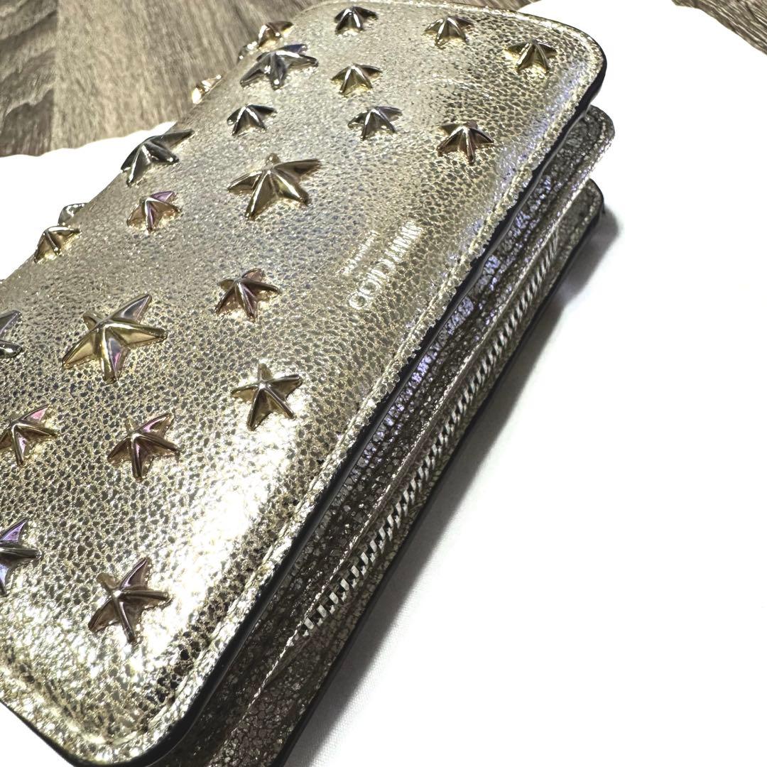 ゆ*ゆ様 【極美品】《正規購入》JIMMY CHOO シルバー ウォレット