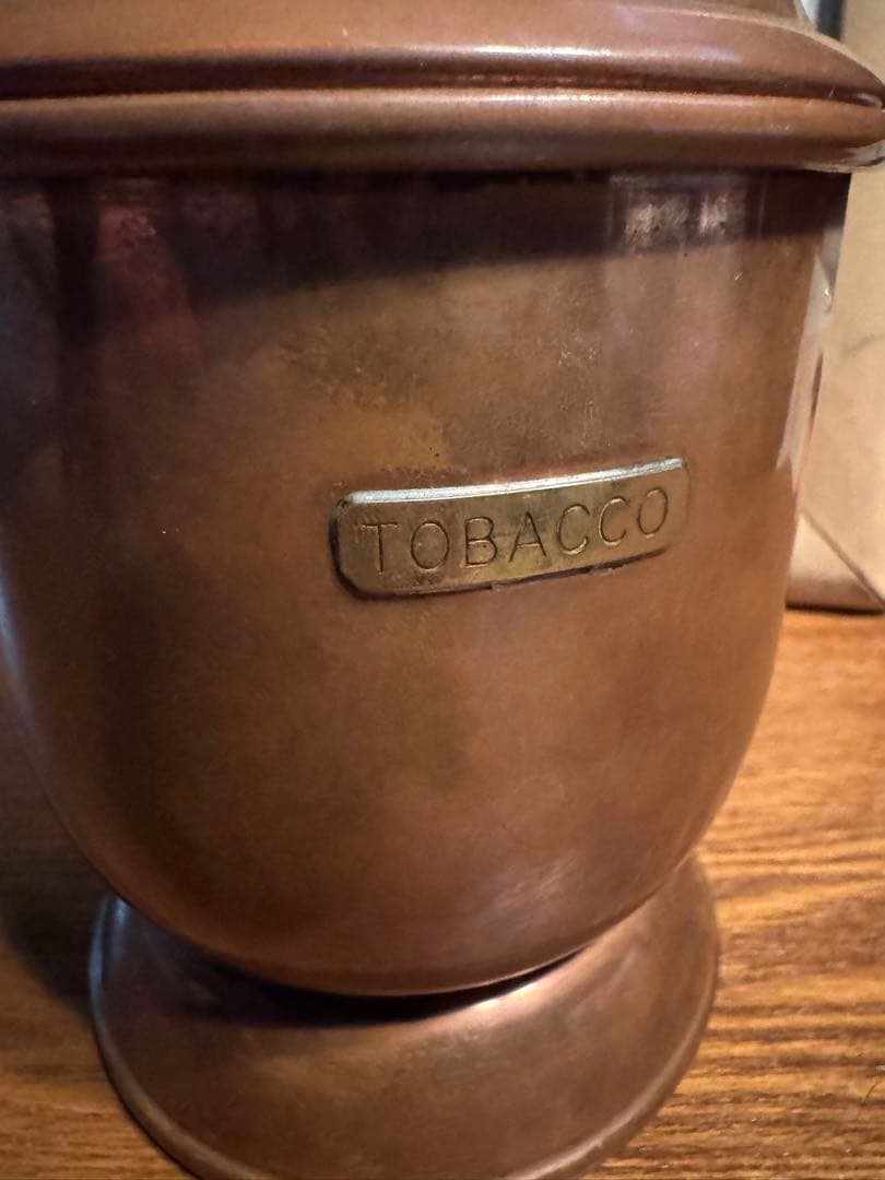 アンティーク 銅製 タバコ入れ 蓋付き