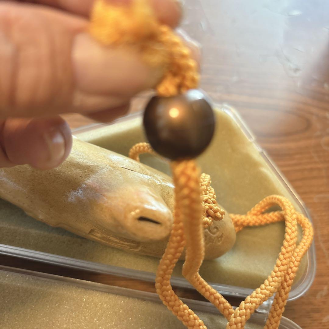 オカリナ ベージュ ケース付き　アケタオカリーナ ソネット S-5C