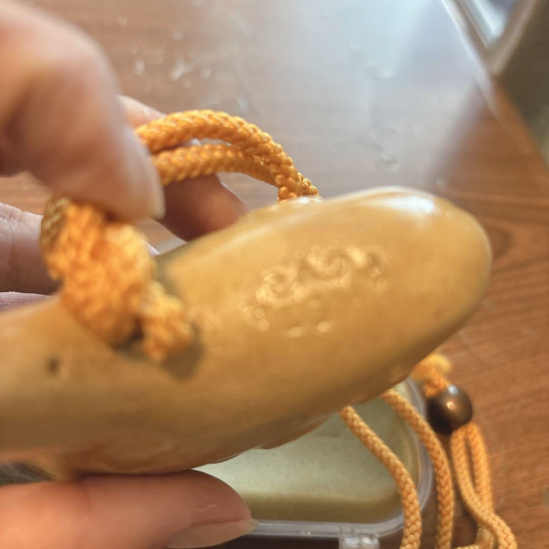 オカリナ ベージュ ケース付き　アケタオカリーナ ソネット S-5C