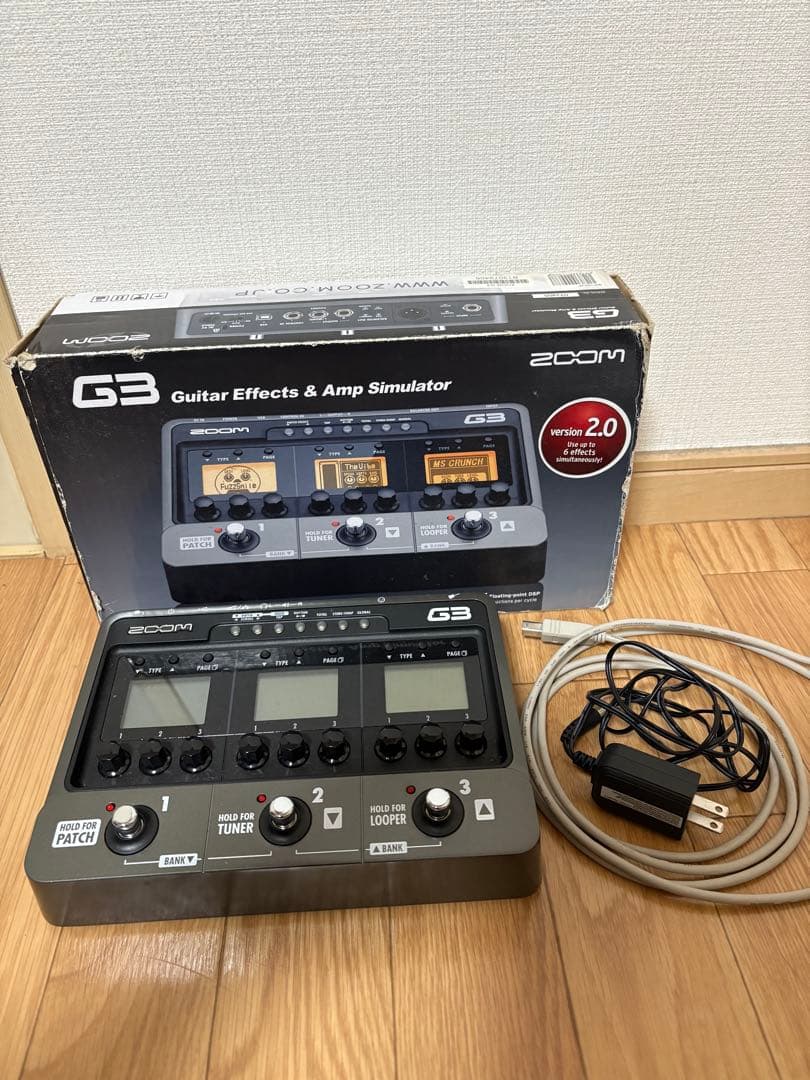 【美品】ZOOM G3 ギターエフェクター 説明書・ACアダプター付き！