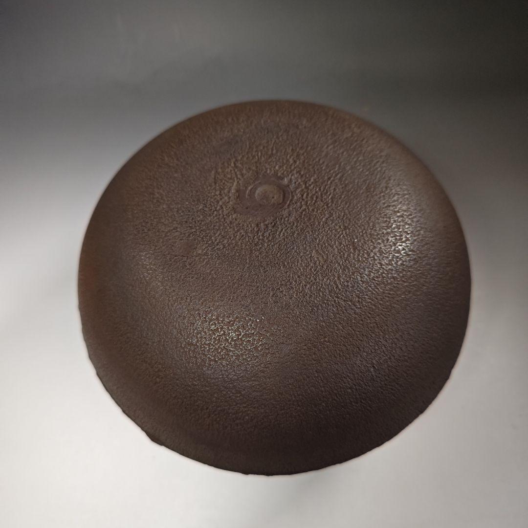 イ482 茶釜『釜師　隆元作』『松地紋　平丸釜　共箱』鉄釜　茶道具