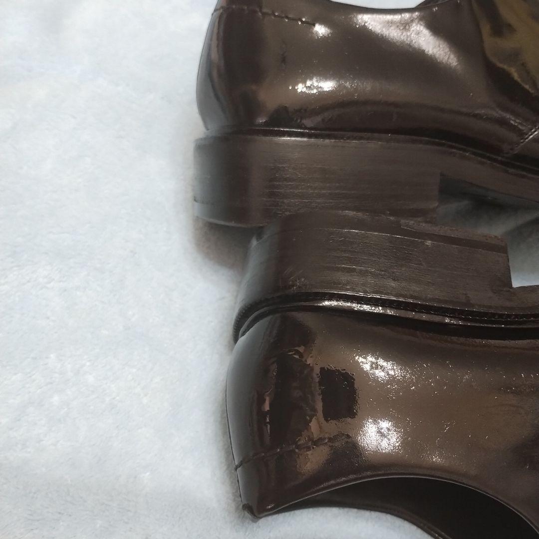 30cm！11D希少グッチGUCCIスクエアトゥドレスシューズ美品！