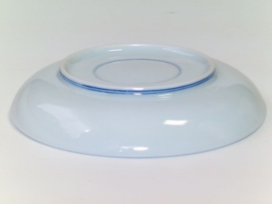 図変わり時代皿●瀬戸焼吹墨印判富士帆船絵図小皿:径約16cm５枚組●保管品未使用