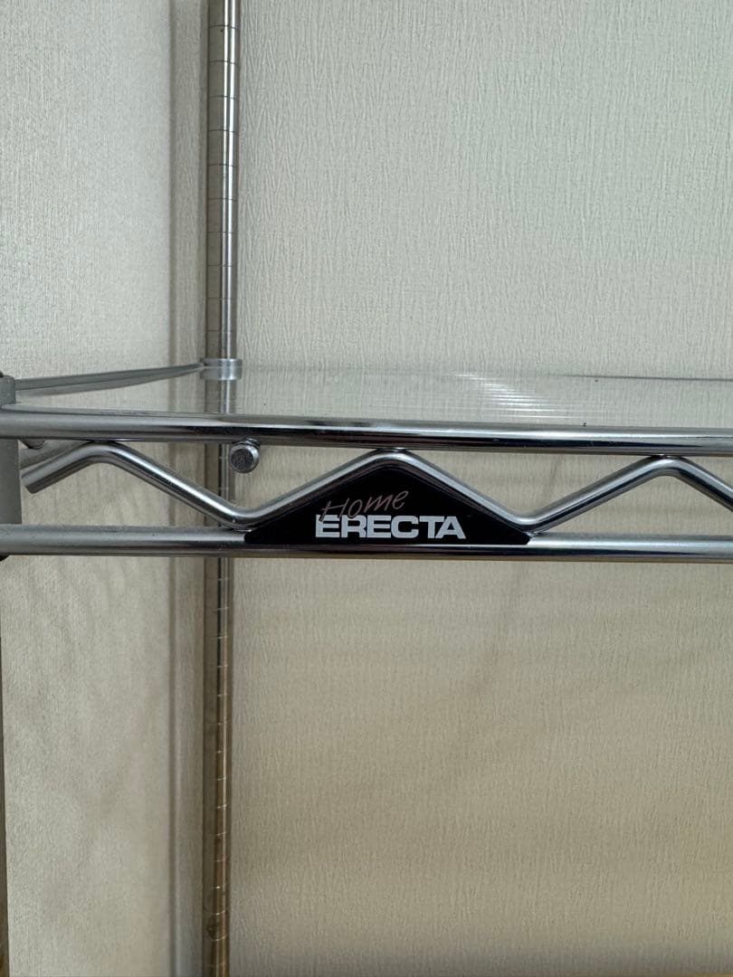 【お値下げ可】Erecta スチール製シェルフ キャスター付きパソコンデスク