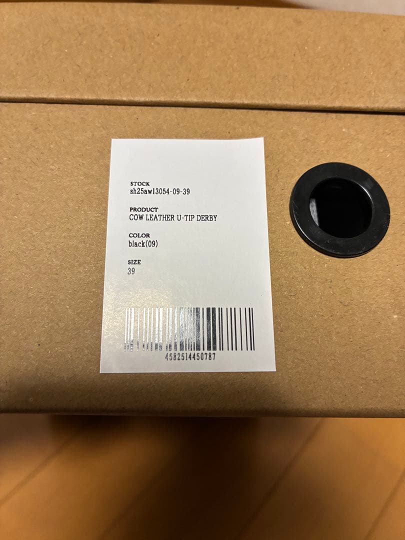 靴 shiun COW LEATHER U-TIP DERBY 39
