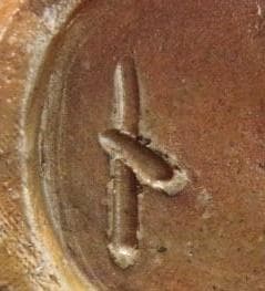 人間国宝　金重陶陽　窯変ぐい吞 M342