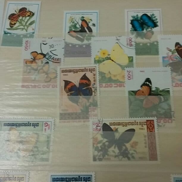 切手コレクション　蝶々