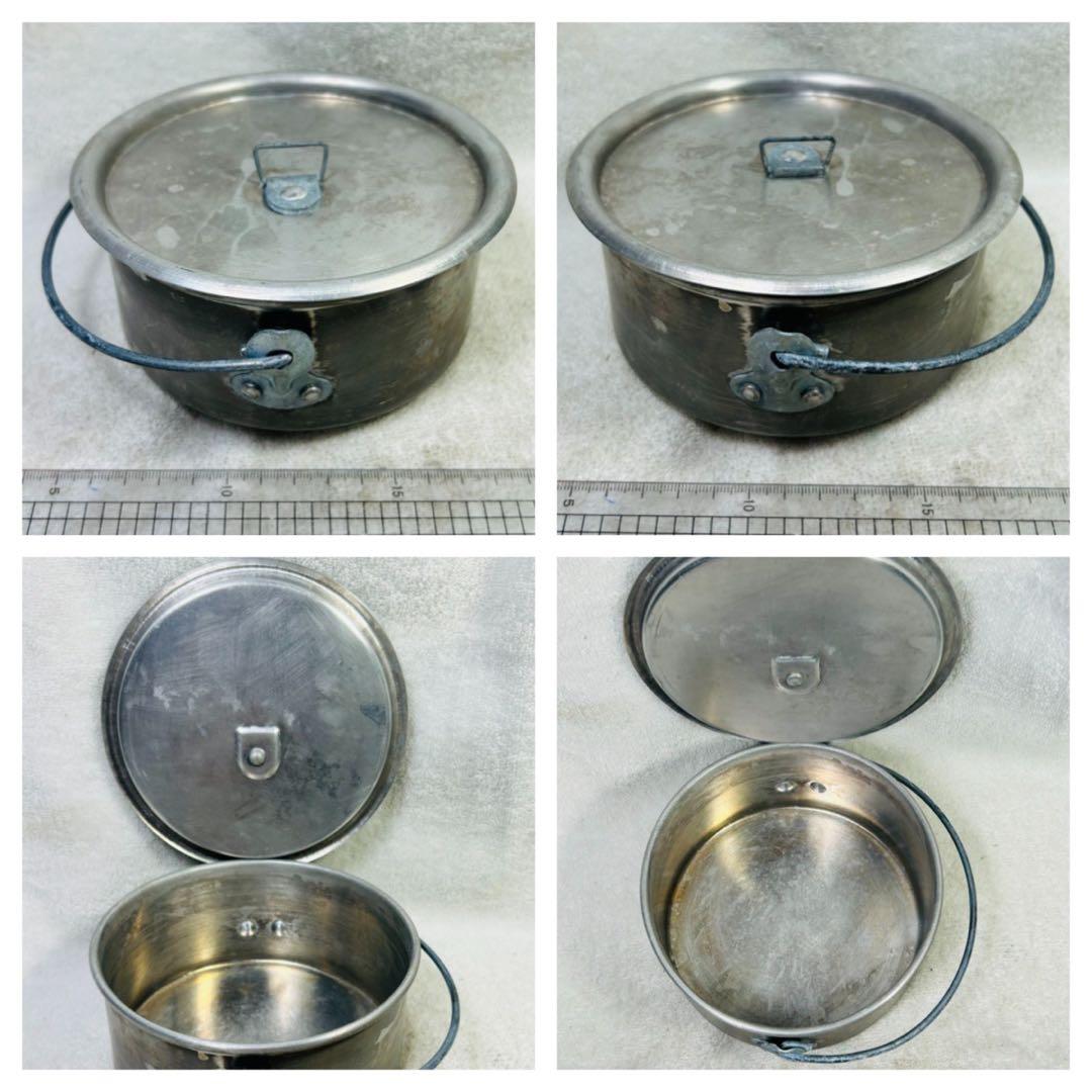 希少イギリスHOTTON社ブルドッグメスキットフライパン、深皿、中型小型ビリー缶