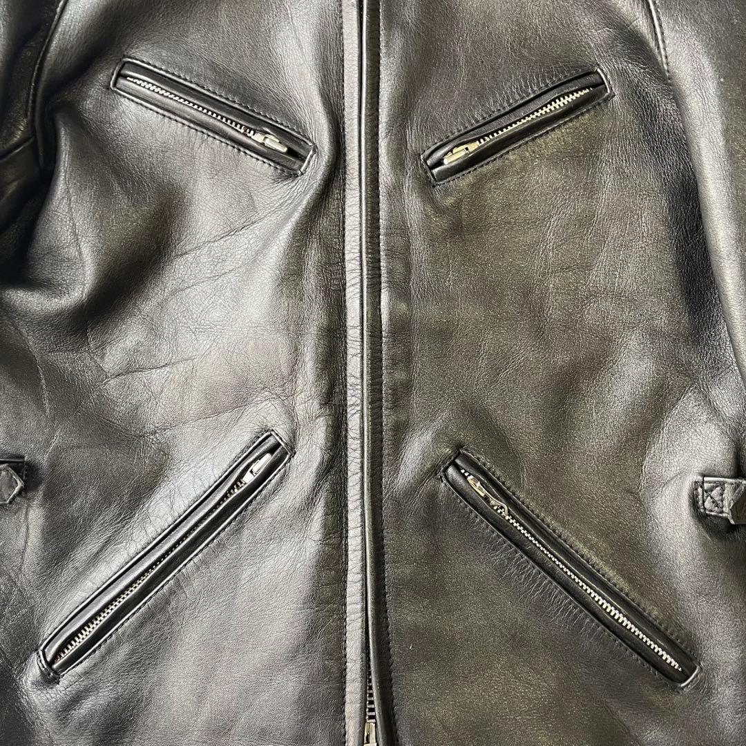 【希少】OZON COMMUNITY 八の字 シングルライダースジャケット