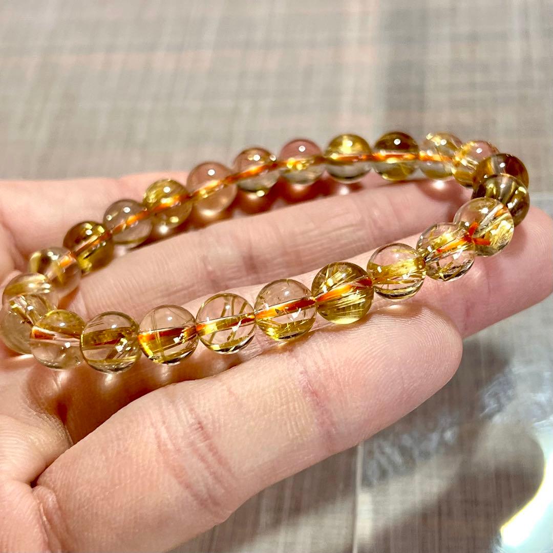 最高級　タイチンルチル　ブレスレット　5