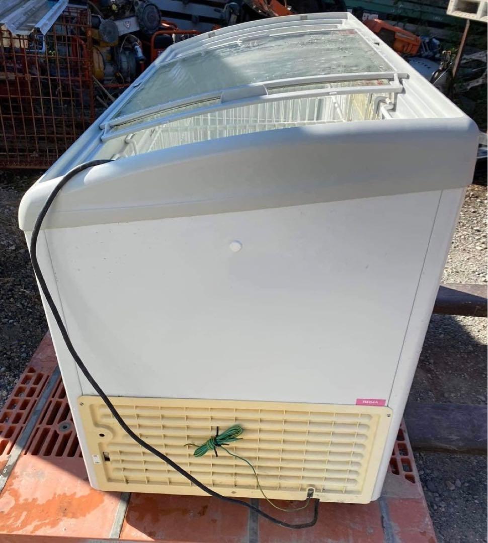 ホワイト冷凍庫 ガラス蓋付き