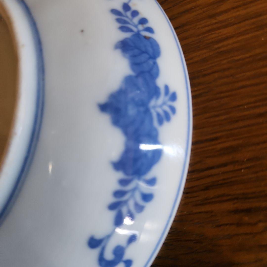 古伊万里　染付　印判　膾皿　5客セット　骨董品　伊万里焼