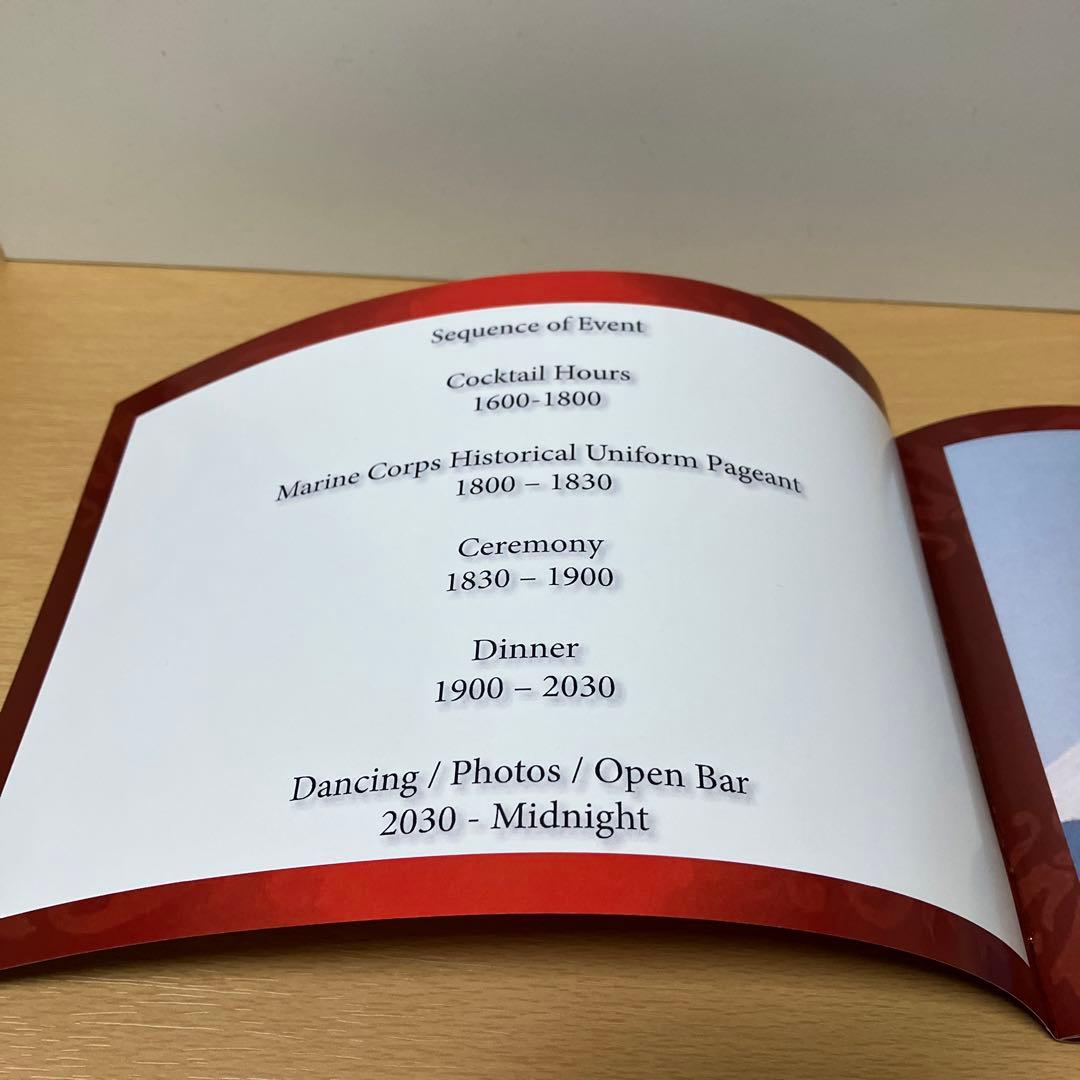 アメリカ海兵隊　創立記念周年式典　冊子　ケース付　アルコール用フラスコ