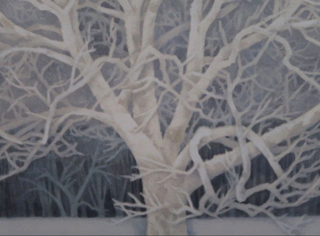 東山魁夷 冬華 絵画 真作 額装 リトグラフ 限定350部 新復刻画