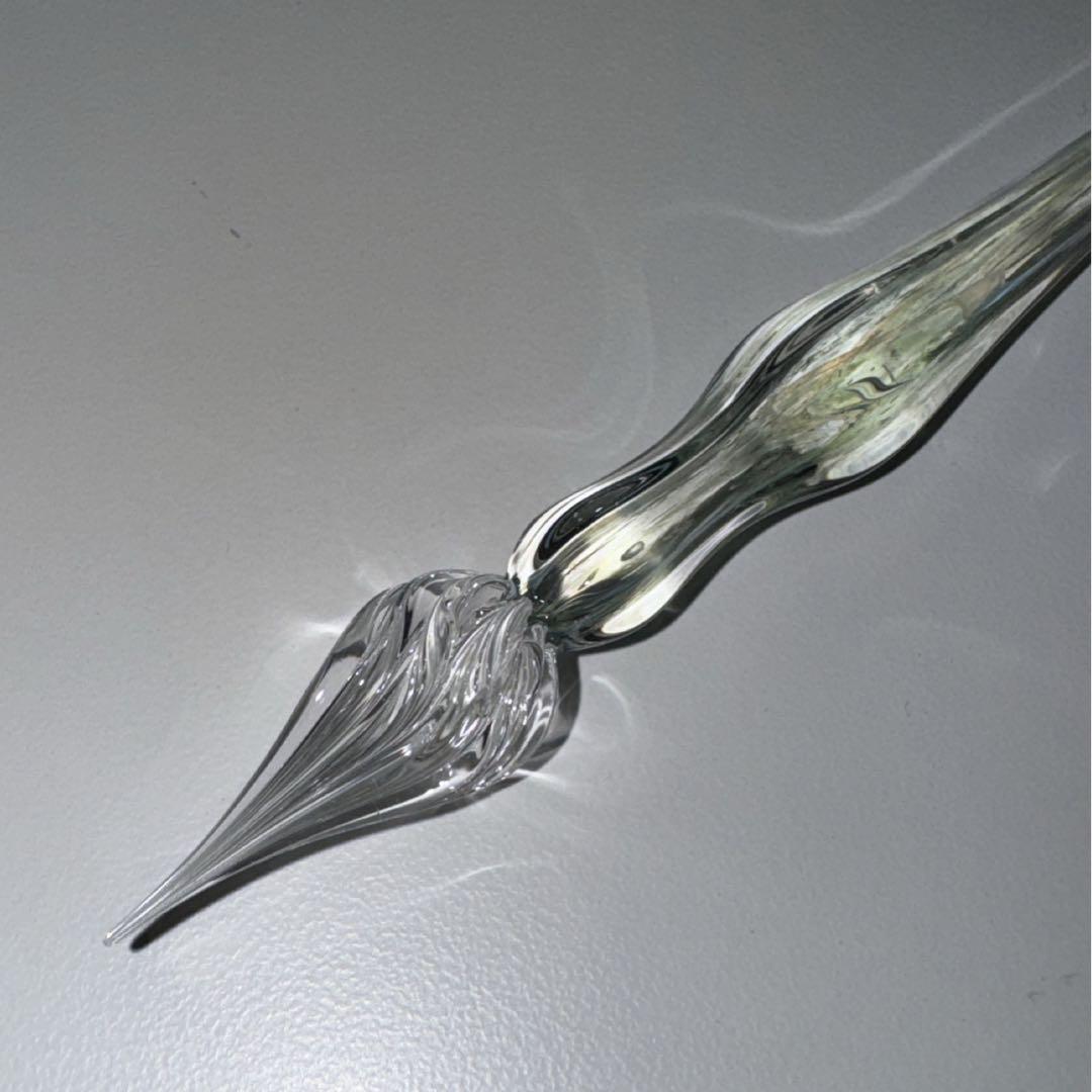 哲磋工房 ガラスペン 水色×緑 はしっこペン ポチョペン 新品未使用