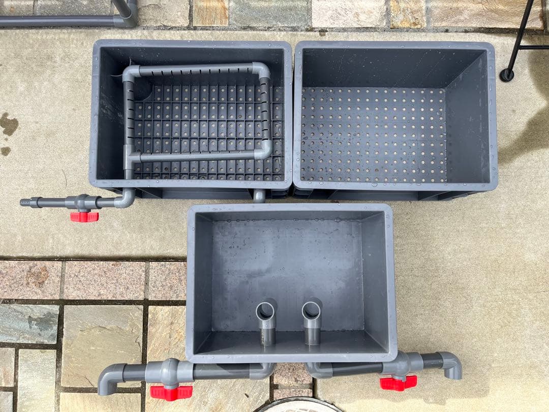 【1点限り訳あり特価】 45w水中ポンプ付き水槽池用フィルター 濾過槽濾過装置器